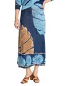 Nic + Zoe Nic+zoe Twilight Front Knit Skirt In Blue