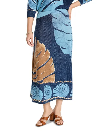 Nic + Zoe Nic+zoe Twilight Print Knit Midi Skirt