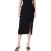 Nic + Zoe Nic+zoe Twist Waist Jersey Midi Skirt In Black Onyx