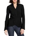 Nic + Zoe Nic+zoe Wonderstretch Twist Front Top In Black Onyx