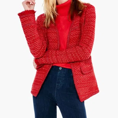 Nic + Zoe Up Tempo Jacket In Red Mix