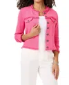 Nic + Zoe Utility Fringe Mix Knit Jacket In Wild Pink In Pink