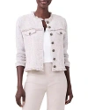 Nic + Zoe Fringe Knit Jacket In Cobblestone