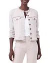 Nic + Zoe Fringe Knit Jacket In Cobblestone