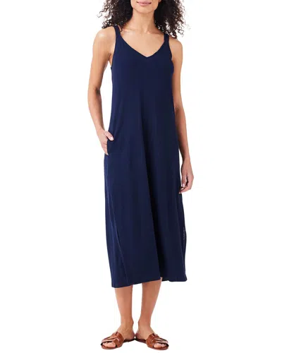 Nic + Zoe Nic+zoe V-neck Tank Dress In Blue