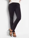 Nic + Zoe Velvet Straight Leg Pant In Charcoal In Pink