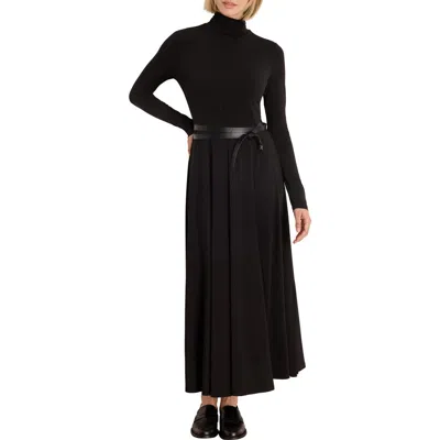 Nic + Zoe Nic+zoe Victoria Long Sleeve Turtleneck Dress In Black