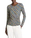 Nic + Zoe Nic+zoe Vintage Batik Draped Long Sleeve Top