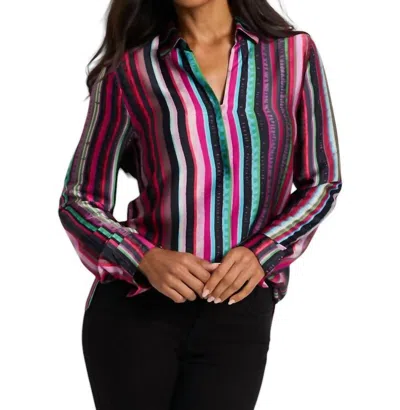 Nic + Zoe Vivid Vision Shirt In Red