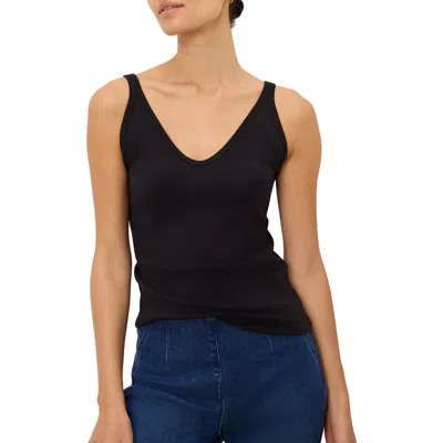 Nic + Zoe Nic+zoe V-neck Tank Top In Black