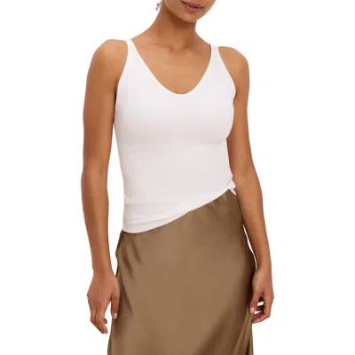 Nic + Zoe Nic+zoe V-neck Tank Top In White