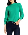 Nic + Zoe Puff Shoulder Waffle Stitch Sweater