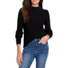 Nic + Zoe Nic+zoe Waffle Stitch Sweater In Black Onyx