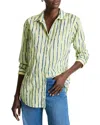 Nic + Zoe Nic+zoe Watercolor Stripe Cotton Button-up Tunic