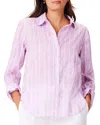Nic + Zoe Watercolor Stripe Cotton Button-up Shirt