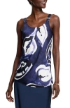 Nic + Zoe Tank Top In Midnight Blue In Indigo Multi