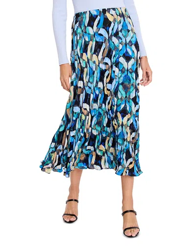 Nic + Zoe Wave Links Skirt In Blue Multi