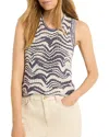 Nic + Zoe Wave Mix Knit Tank Top In Indigo In Indigo Multi