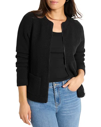 NIC + ZOE NIC+ZOE WEAVE MIX KNIT FRONT ZIP JACKET
