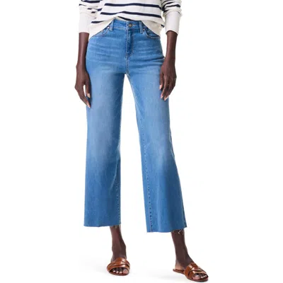 Nic + Zoe Nic+zoe Weekend Raw Hem Ankle Wide Leg Jeans In Blue