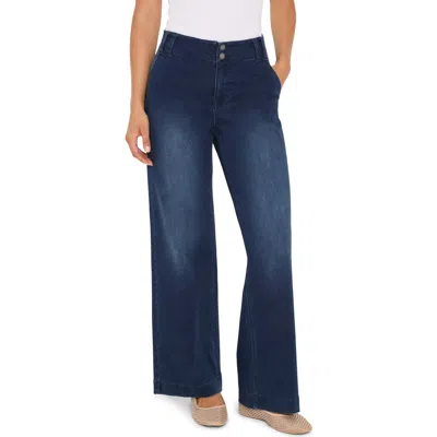 Nic + Zoe Nic+zoe Weekend Wide Leg Jeans In Blue