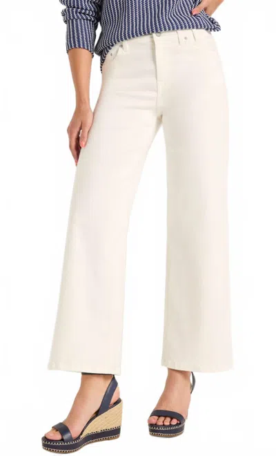 Nic + Zoe Wide Leg Weekend Jeans In Paper White