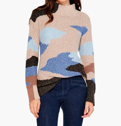 Nic + Zoe Winter Waves Sweater In Blue