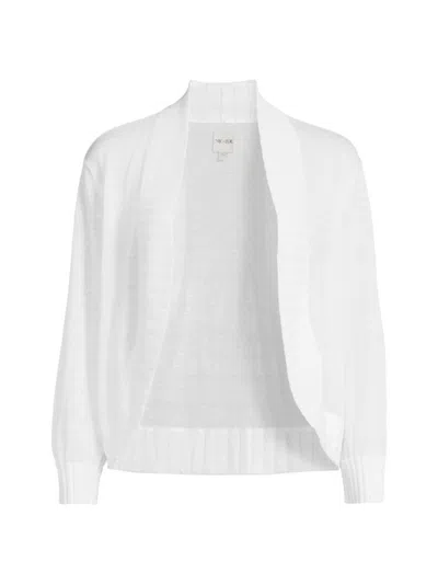 Nic + Zoe Nic+zoe Linen Blend Bolero Cardigan In Paper White