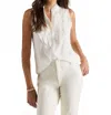 Nic + Zoe Falling Chiffon Woven Tank In Classic Cream In White