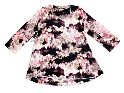 Nic + Zoe Women's Floral Print Lightweight Knit Top In Multicolor