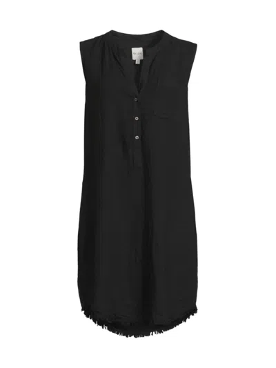 Nic + Zoe Rumba Linen Blend Shift Dress In Black