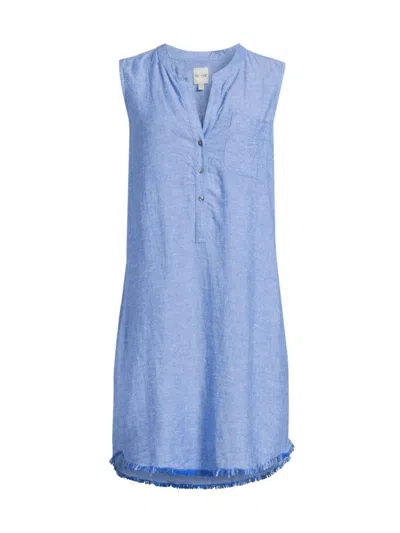 Nic + Zoe Women's Rumba Linen Sleeveless Minidress In Blue Mix