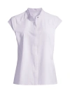 Nic + Zoe Nic+zoe Tech Stretch Snap Neck Tank In Wisteria