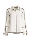 NIC + ZOE WOMEN'S TOUCH OF TRIM BLOUSE