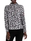 Nic + Zoe Womens Cheetah Pop Turtleneck Turtleneck Top In Multi