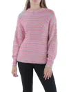 Nic + Zoe Womens Crochet Winter Solstice Pullover Sweater In Pink