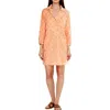 Nic + Zoe Womens Printed Cotton Shirtdress