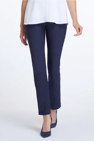 Nic + Zoe Wonderstretch Pant 31" Inseam In Dark Indigo In Purple