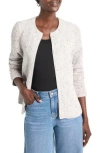 Nic + Zoe Nic+zoe Woven & Knit Zip Jacket In White