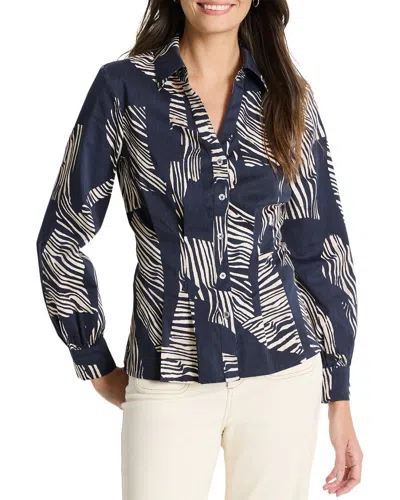 NIC + ZOE NIC+ZOE ZEBRA STRIPE SHIRT