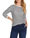 Nic + Zoe Zigzag Knit Top In Multi