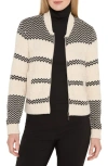 Nic + Zoe Zigzag Bomber Jacket In Neutral
