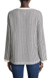 Nic + Zoe Nic+zoe Zigzag Split Neck Knit Top In Black