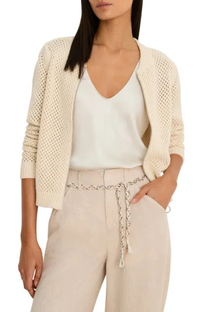 Nic + Zoe Nic+zoe Zip Front Knit Cardigan In Neutral