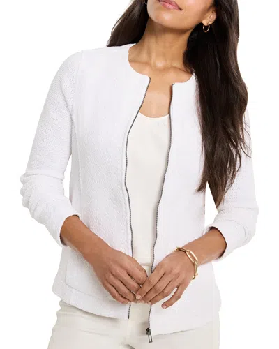 NIC + ZOE NIC+ZOE ZIP FRONT MIX KNIT JACKET