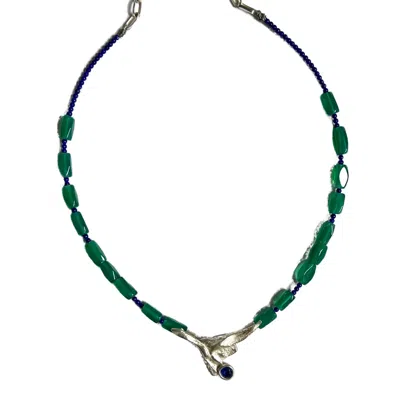 Nicci Bethell Women's Blue / Green / Silver Circle Of Freedom Necklace