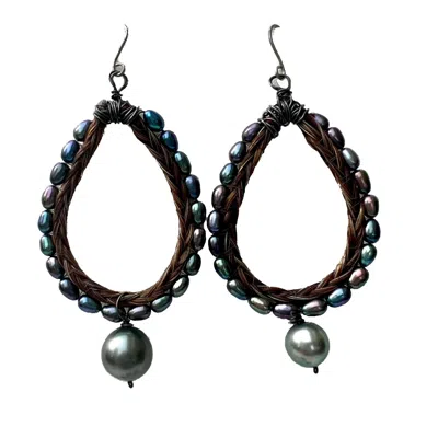 Nicci Bethell Women's Brown / Silver Equestrian Soul Drop Earrings