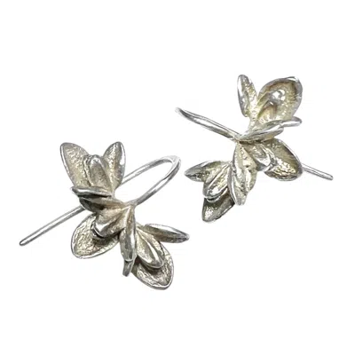 Nicci Bethell Women's Silver Lily Bud Earrings