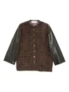 Niccolò Pasqualetti Armatura Panelled Jacket In Brown