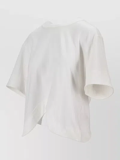 Niccolò Pasqualetti Asymmetric Hem Round Neck Cotton Jersey Top In Multi